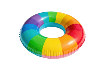 Colorful inflatable ring for summer fun and water activities