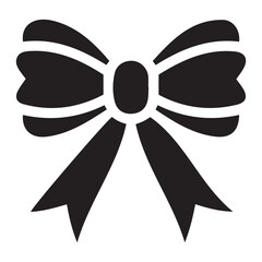 Christmas Bow silhouette vector illustration