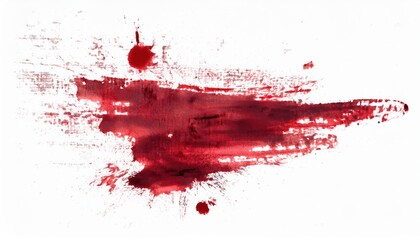 bloody red splatter texture on white background for halloween design, horror branding, poster art, or digital illustration use high-res graphic resource

