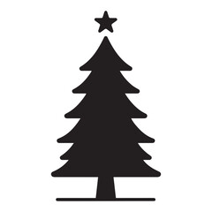 Christmas Tree silhouette vector illustration
