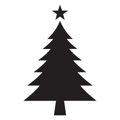 Christmas Tree silhouette vector illustration