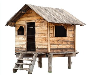 Building A Chicken Coop isolated white background