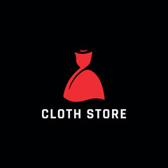 clothing fashion store logo design vector