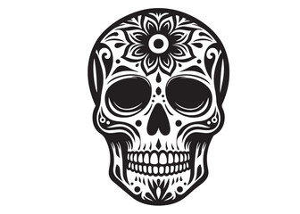 skull head silhouette logo vector, skull logo icon silhouette, human skull death silhouette vector, black human skull head silhouette vector illustration on white background	
