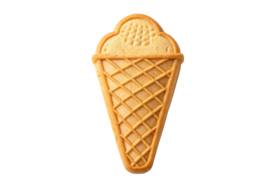Cookie shaped like ice cream cone for dessert decoration ideas and summer treats