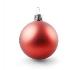 Red Christmas Ornament: A Festive, Matte Sphere