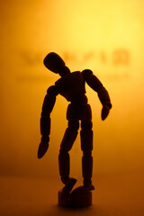 silhouette of art man