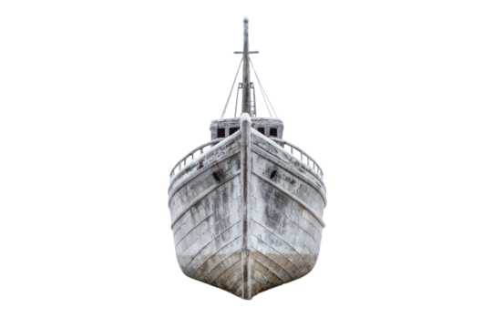 Weathered fishing boat stranded on shore evokes nostalgia for maritime adventures and coastal charm