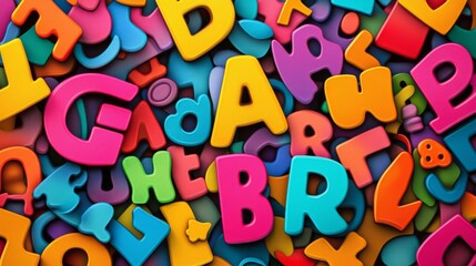 Kindergarten colorful alphabet, kid colored sans serif letters, joyful festival font for bright fiesta logo, mexican headline, birthday and greeting card childhood lettering.Vector typographic design.