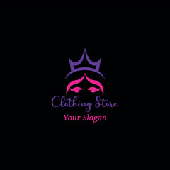 clothing fashion store logo design vector