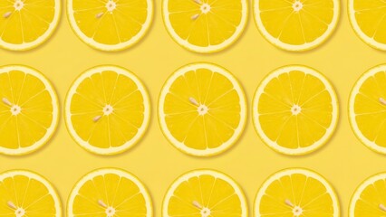 Obraz premium seamless pattern of orange slices bright and clean lemon slices arranged in a repeating pattern