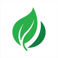 Minimalist Leaf Logo Design in Vector Format