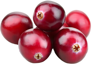 Obraz premium Cluster of vibrant red cranberries