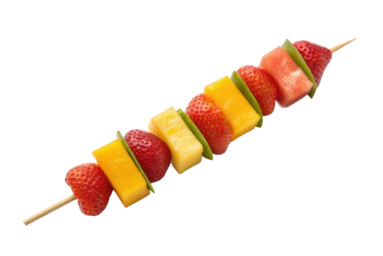 Colorful fruit skewers perfect for summer gatherings or outdoor events, ideal for healthy snacking and entertaining guests