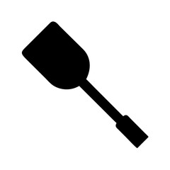 Black spatula vector icon for cooking and baking needs kitchen utensil illustration design element