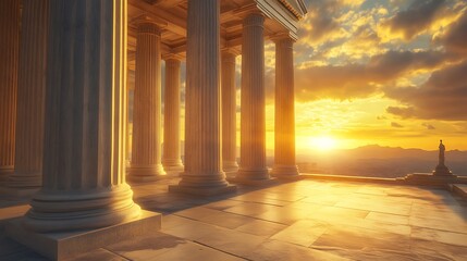 Eroded Marble Details On Greek Temple High Resolution Picture