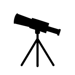 Telescope astronomy equipment vector illustration for stargazing and space exploration research tool