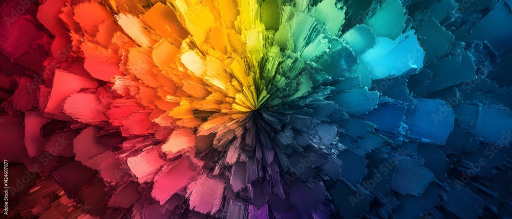Poster a vibrant and dynamic abstract design featuring a whirlpool of colors. this image is perfect for cre