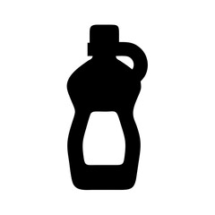 Dish soap bottle vector icon illustration, cleaning liquid container silhouette graphic design symbol