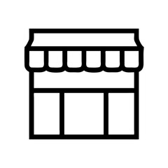 Storefront icon vector illustration shop front design retail store building outline market place icon design