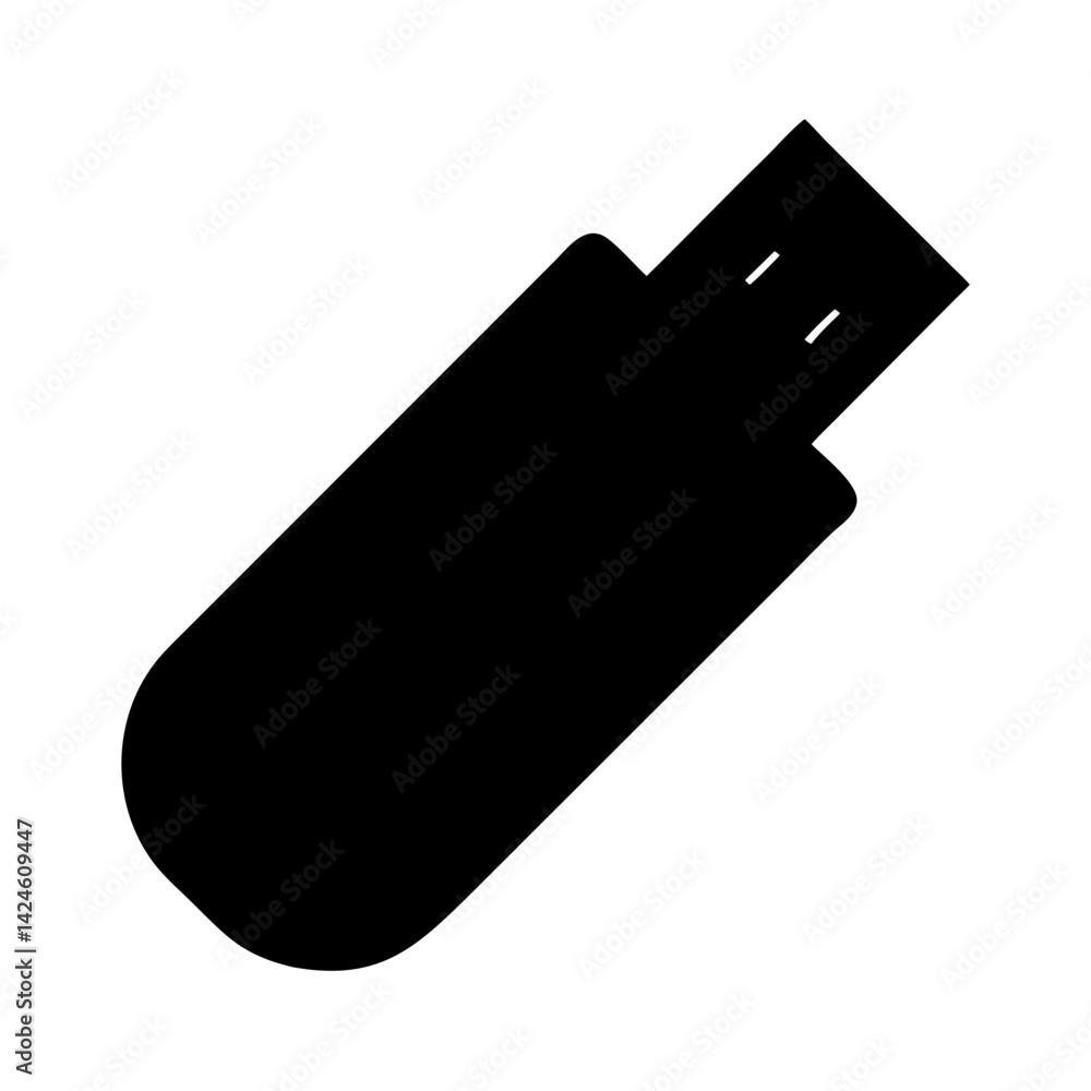 Poster Download usb flash drive vector illustration for data storage and memory stick technology device design