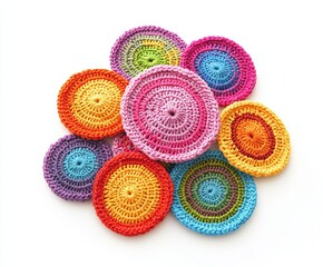 Crochet isolated white background