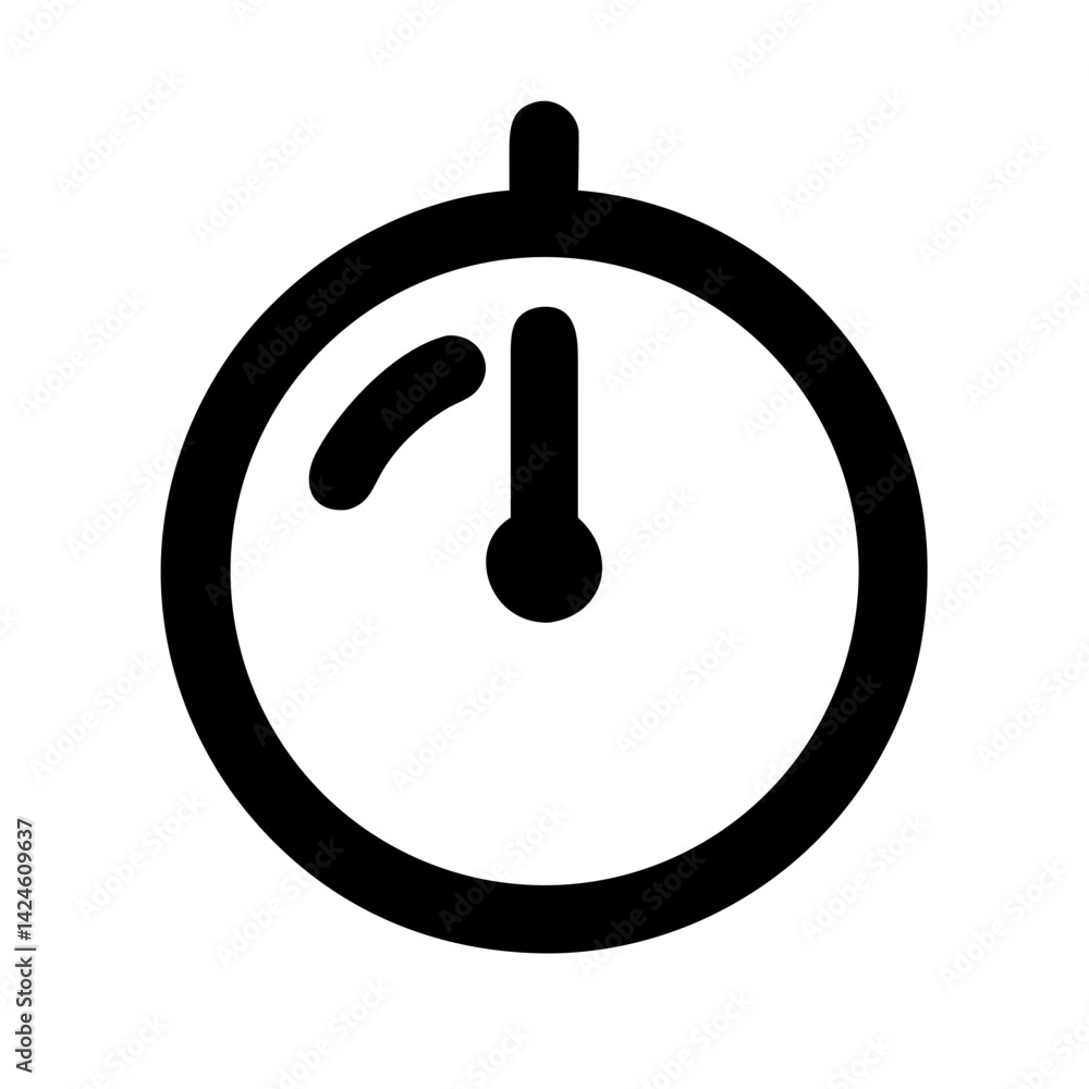 Poster timer icon vector image for time management and countdown applications and websites design needs