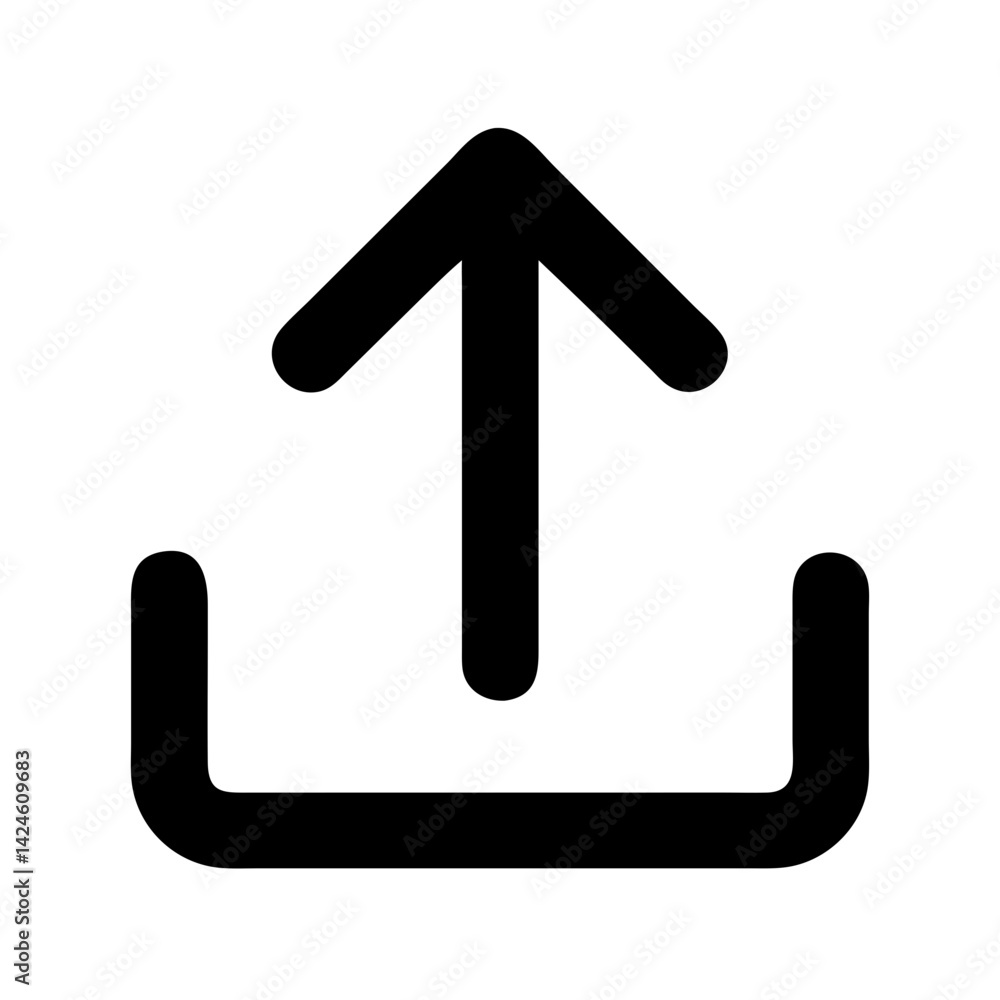 Poster upload icon vector graphic for website design and mobile apps file transfer and data sharing needs
