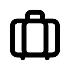 Suitcase travel baggage icon vector illustration for travel agency and tourism business use