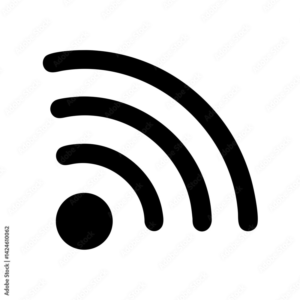 Poster wifi signal icon vector illustration for wireless internet connection and network access point