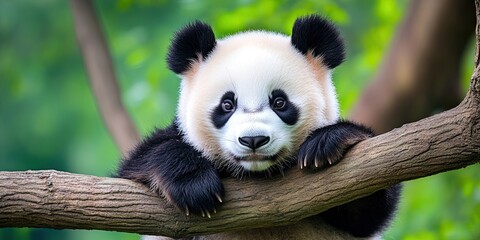 Fototapeta premium giant panda in nature
