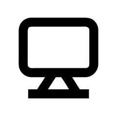 Simple computer monitor icon vector illustration for graphic design and web design projects