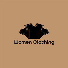 women fashion clothing store logo design vector