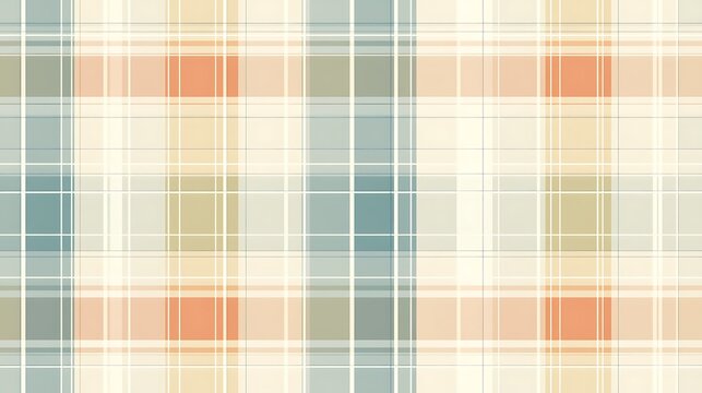 Pastel Plaid Seamless Pattern.