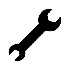 Black wrench tool vector illustration for diy projects home repair and maintenance projects icon