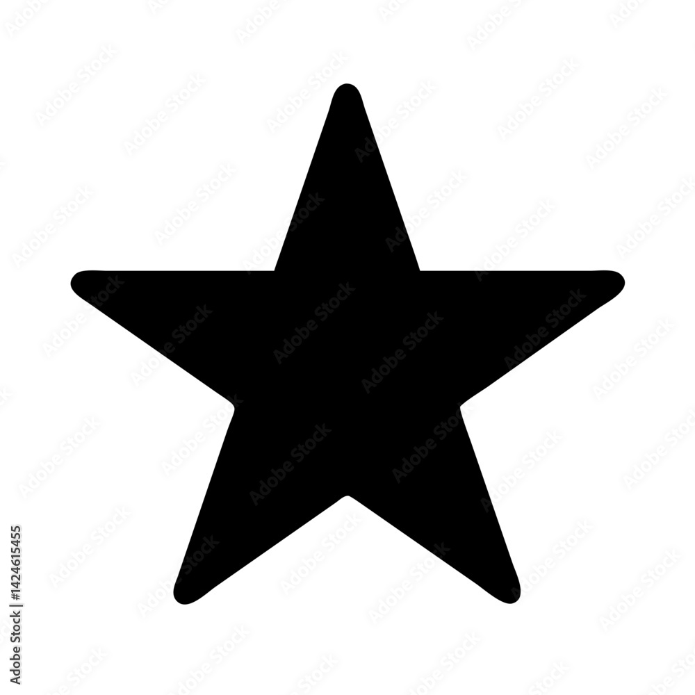 Poster black star vector image for graphic design projects and web design elements and decoration needs
