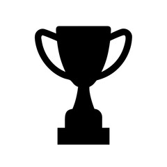 Trophy cup award vector icon illustration for championship winning and achievement design