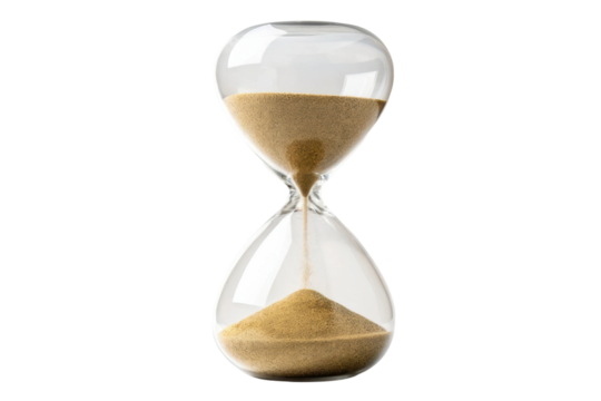Elegant hourglass capturing the passage of time symbolizing patience and mindfulness for various design projects