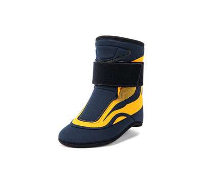 A kabaddi ankle support band with velcro strap isolated on white background.