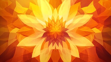 Autumn Floral Mandala Design.