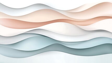 Abstract Waves with Paper Cut Design.