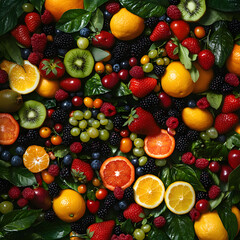 The Vibrant Medley of Fresh Fruits for Your Health. Created With AI