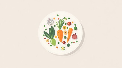 Colorful Vegetables on Plate.