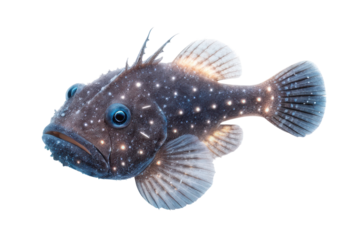 Unique fish with sparkling features, portraying a magical underwater theme perfect for marine inspired designs