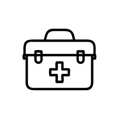 Obraz premium Icon of a doctorchest / first aid kit