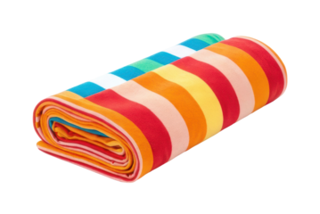 Vibrant striped picnic blanket perfect for summer outings and outdoor relaxation in parks or beaches