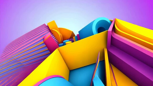 bright rainbow geometric shapes, high contrast, seamless background, bold colors, playful vibe, energetic design, modern aesthetic