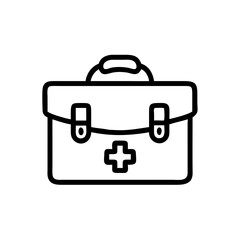 Fototapeta premium Icon of a doctorchest / first aid kit
