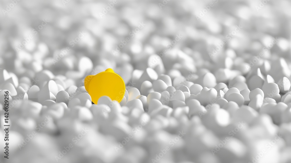 Poster unique yellow circle amidst gray abstract shapes modern minimalist design background texture digital