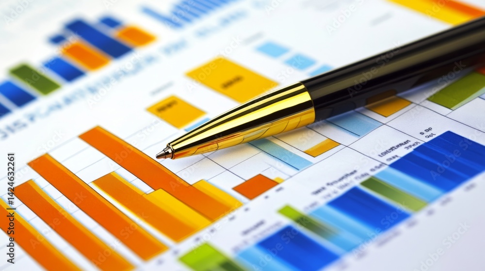 Poster a high-resolution image of a financial report featuring multiple bar charts with detailed performanc